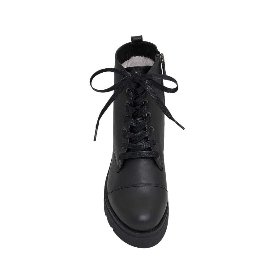 Shoes Bon-Bonite | Black Onix Leather Ankle Boots.