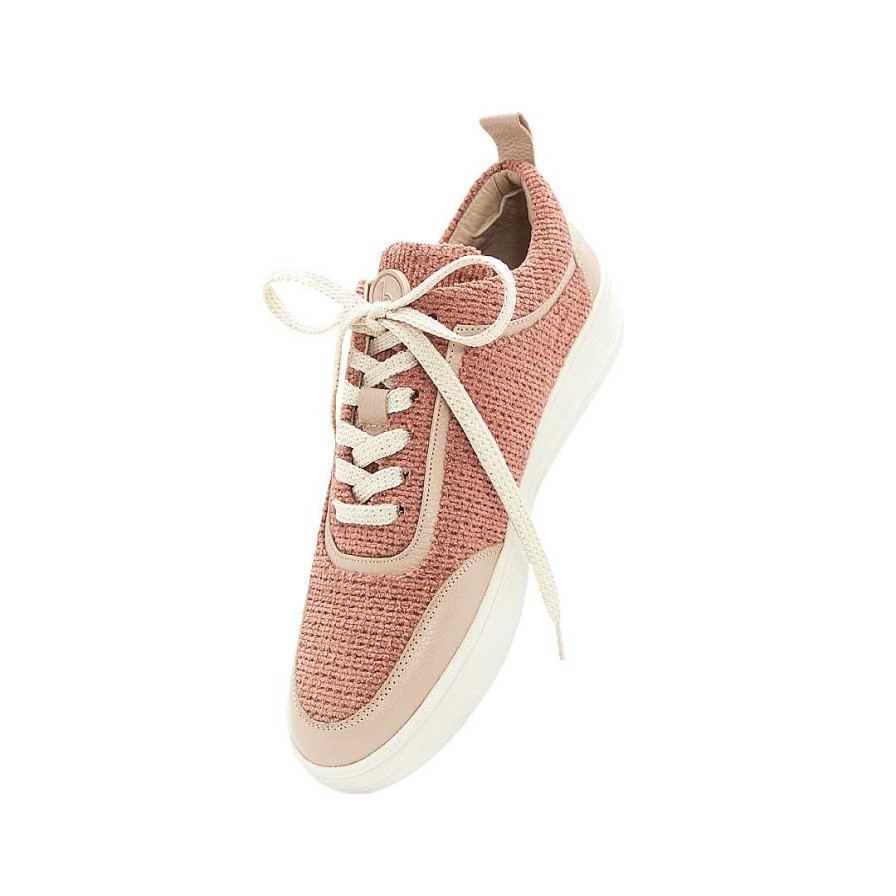 Shoes Bon-Bonite | Pink Leather And Textile Tennis Shoes