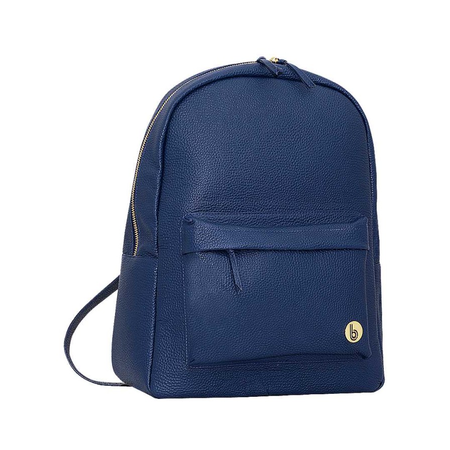 Handbags Bon-Bonite | Medieval Blue Napa Leather Backpack