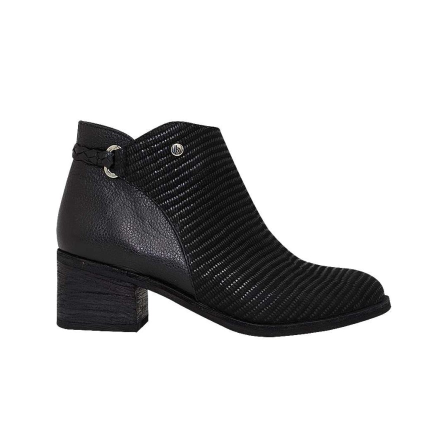 Shoes Bon-Bonite | Classic Black Onyx Leather Ankle Boots