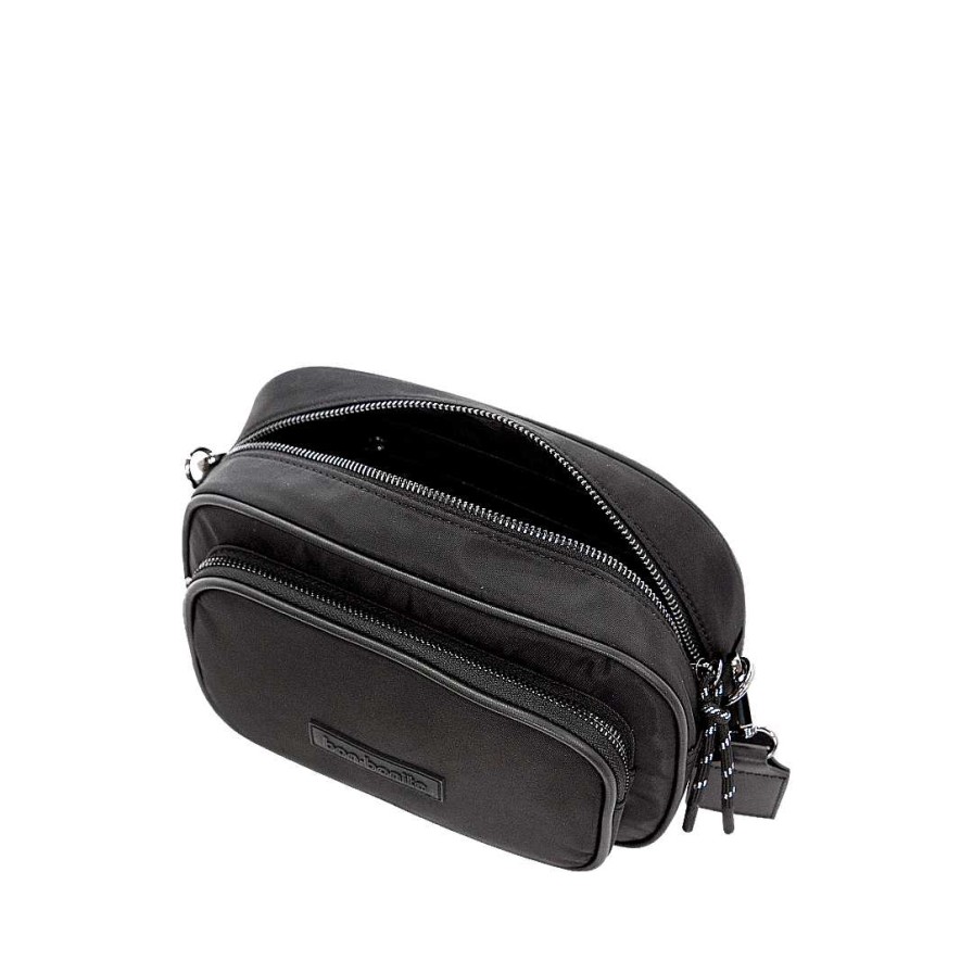 Handbags Bon-Bonite | Hands Free In Onyx Black Textile