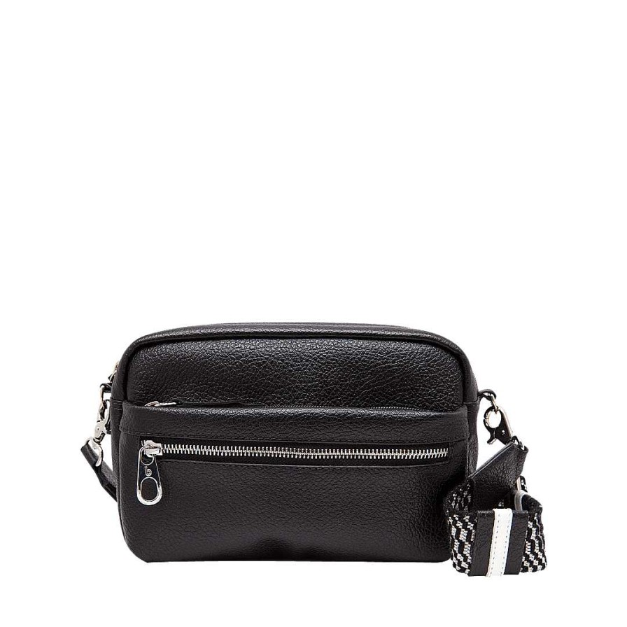 Handbags Bon-Bonite | Hands Free In Onyx Black Leather