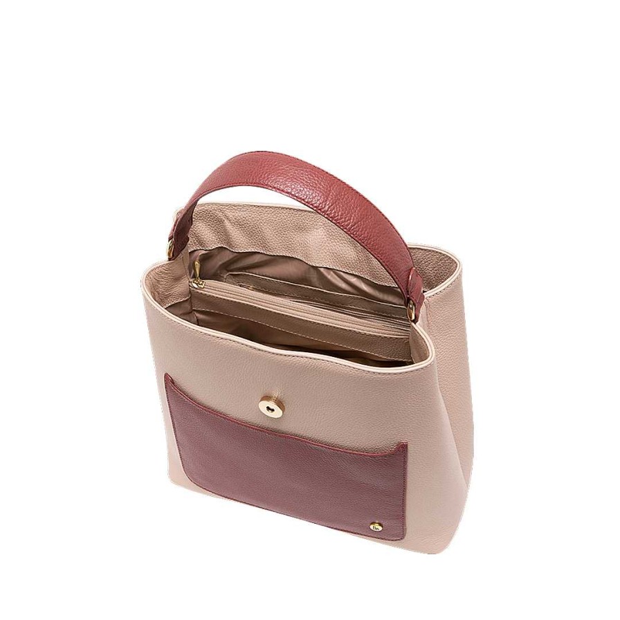 Handbags Bon-Bonite | Nude Pink Leather Wallet By Merlot