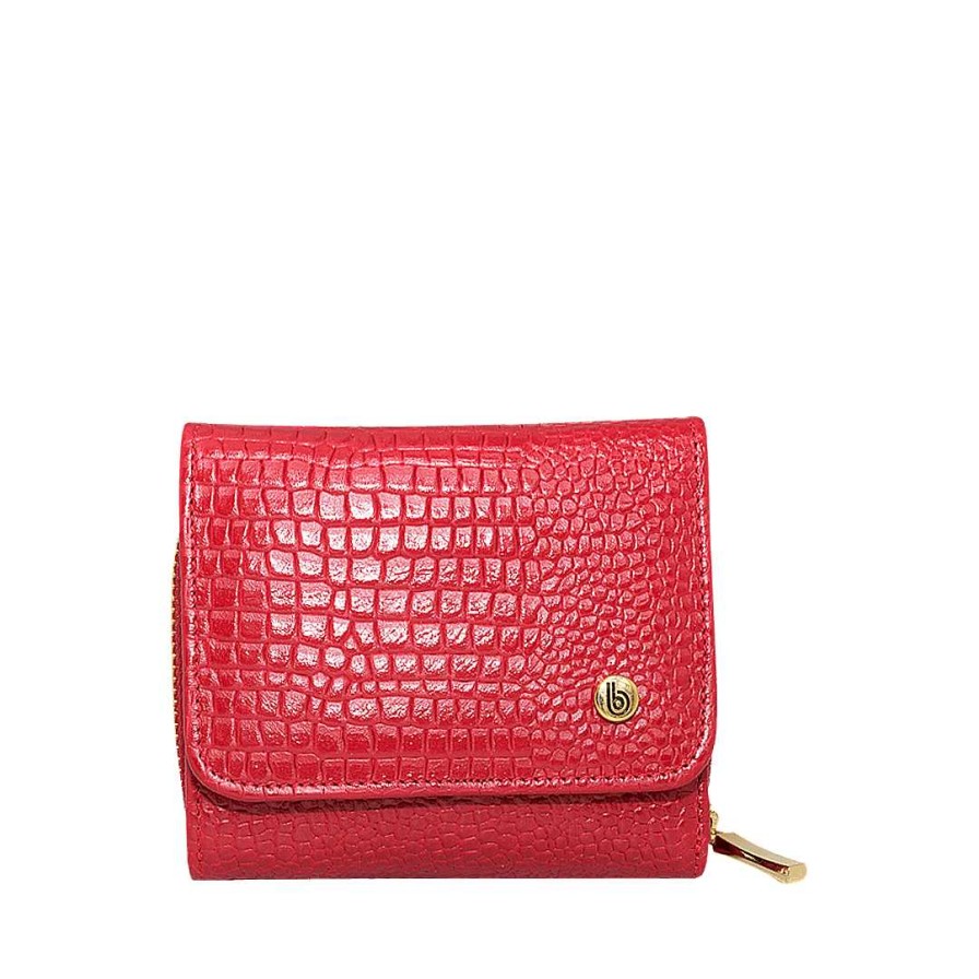 Accessories Bon-Bonite | Burning Red Wallet In Embossed Leather