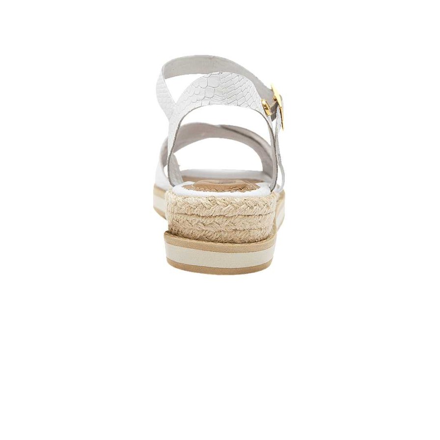 Shoes Bon-Bonite | Pure White Leather Espadrilles