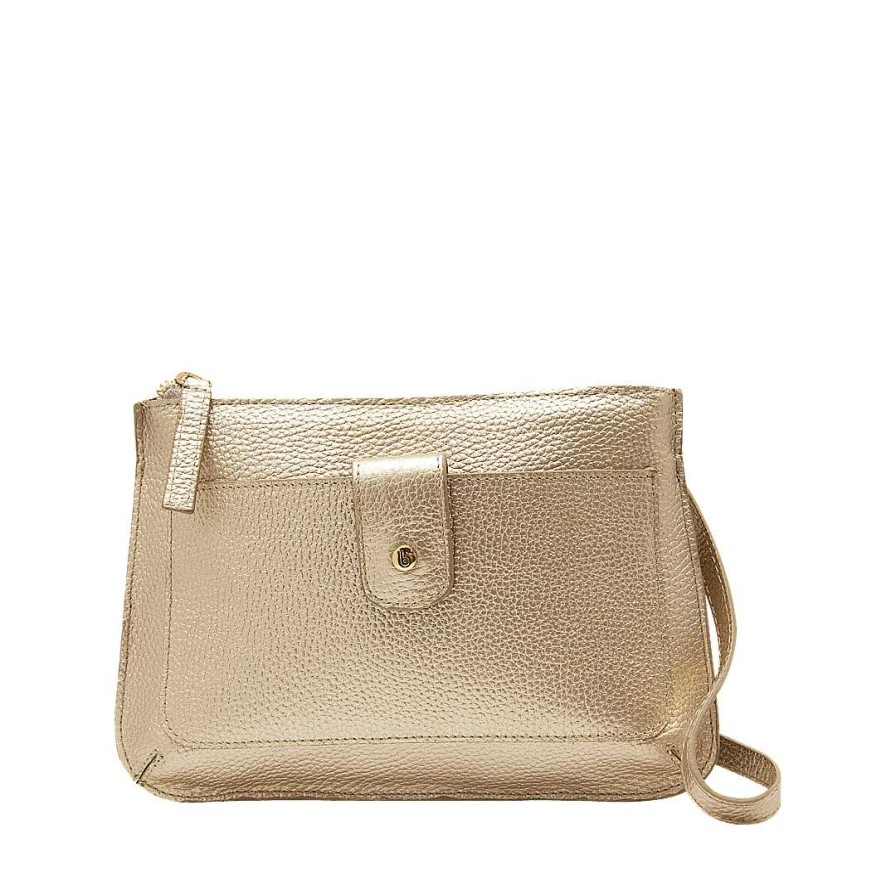 Handbags Bon-Bonite | New Gold Color Leather Hands Free