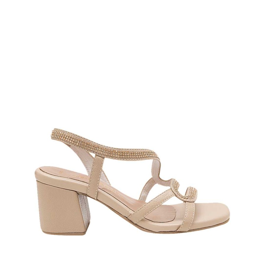 Shoes Bon-Bonite | Brown Leather Heeled Sandal