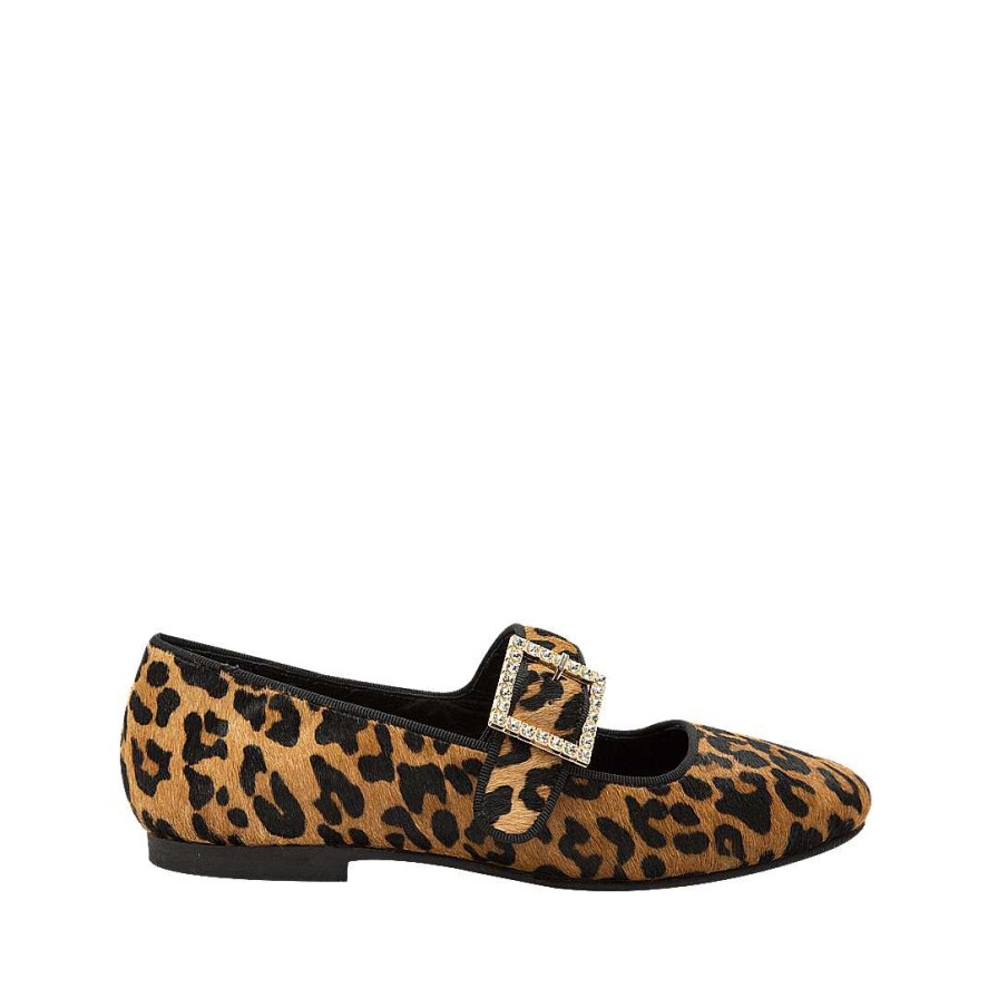 Shoes Bon-Bonite | Baleta In Animal Print Hair (The Background Finish Is Natural And May Vary Depending On The Skin)