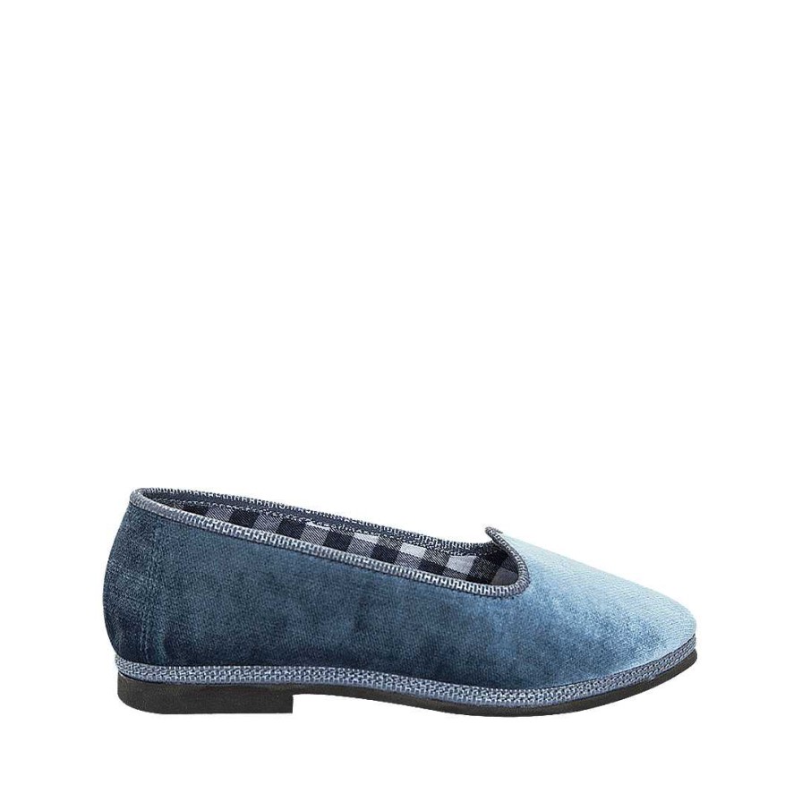 Shoes Bon-Bonite | Moon Blue Velvet Ballet Dancer