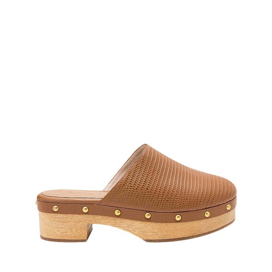 Shoes Bon-Bonite | Honey Gray Leather Clog