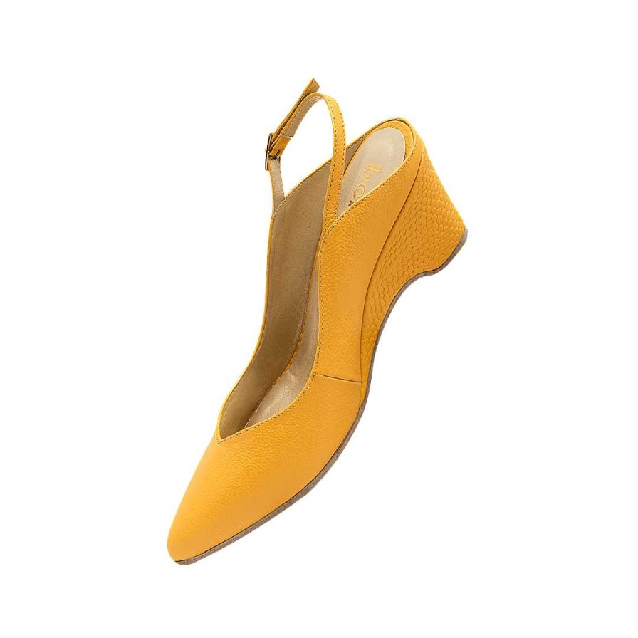 Shoes Bon-Bonite | Imperial Yellow Leather Heel