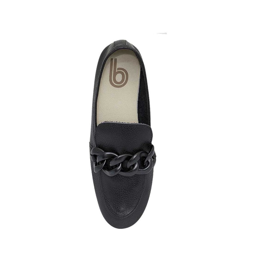 Shoes Bon-Bonite | Moccasin With Strap In Samak Color Black Onyx In Leather