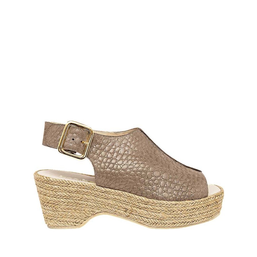 Shoes Bon-Bonite | Moon Color Leather Espadrilles