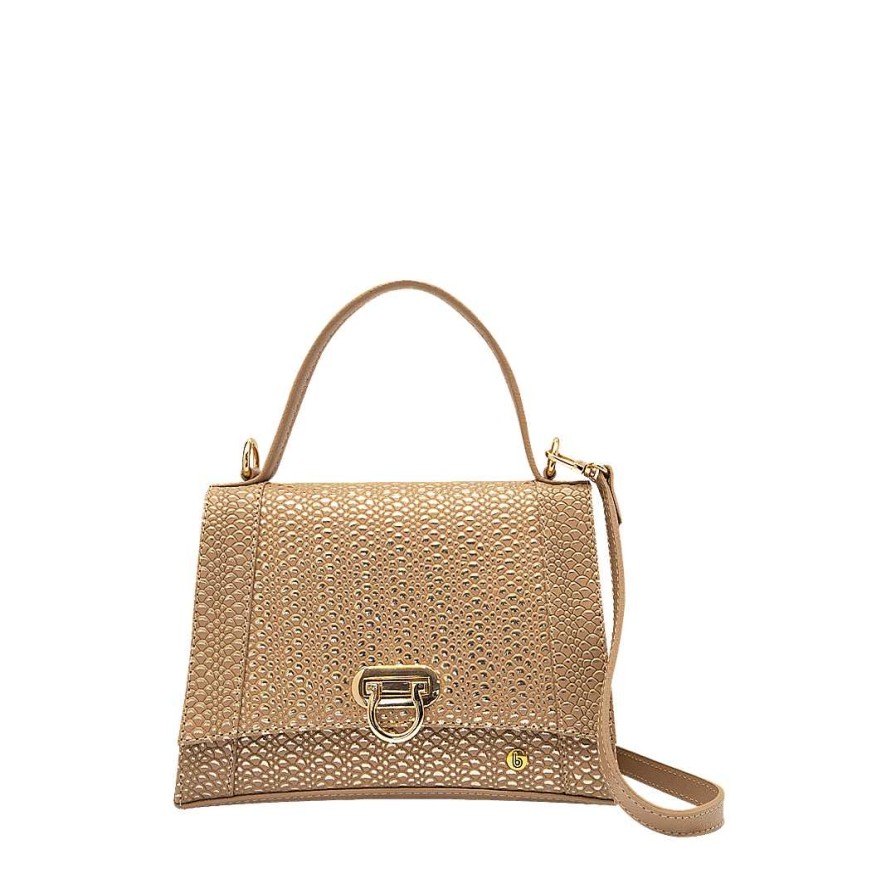 Handbags Bon-Bonite | Hands Free Cappuccino Color Leather