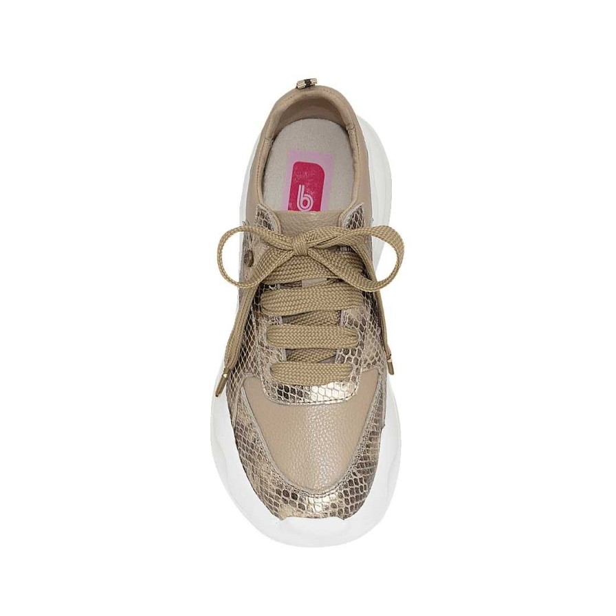 Shoes Bon-Bonite | Light Sole Sneakers Gold Color By Pardo In Leather Blend