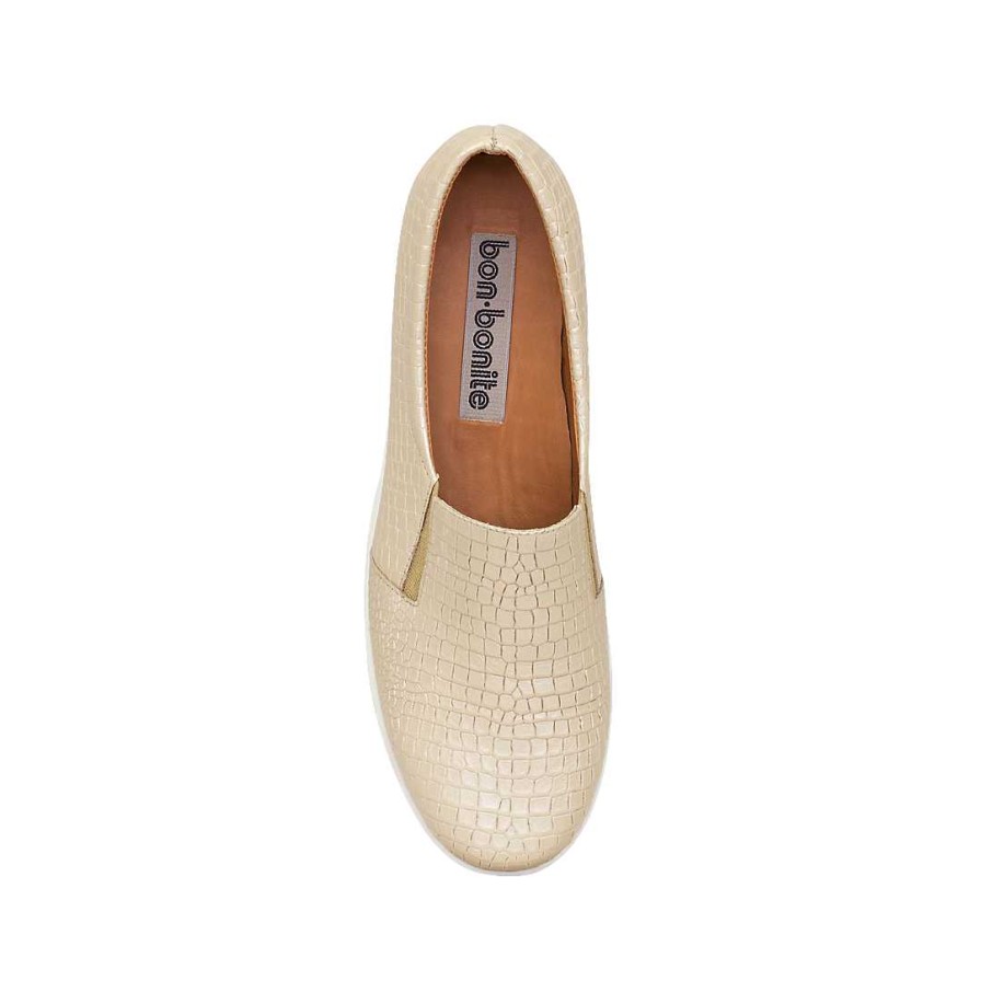 Shoes Bon-Bonite | New Gold Color Leather Loafers