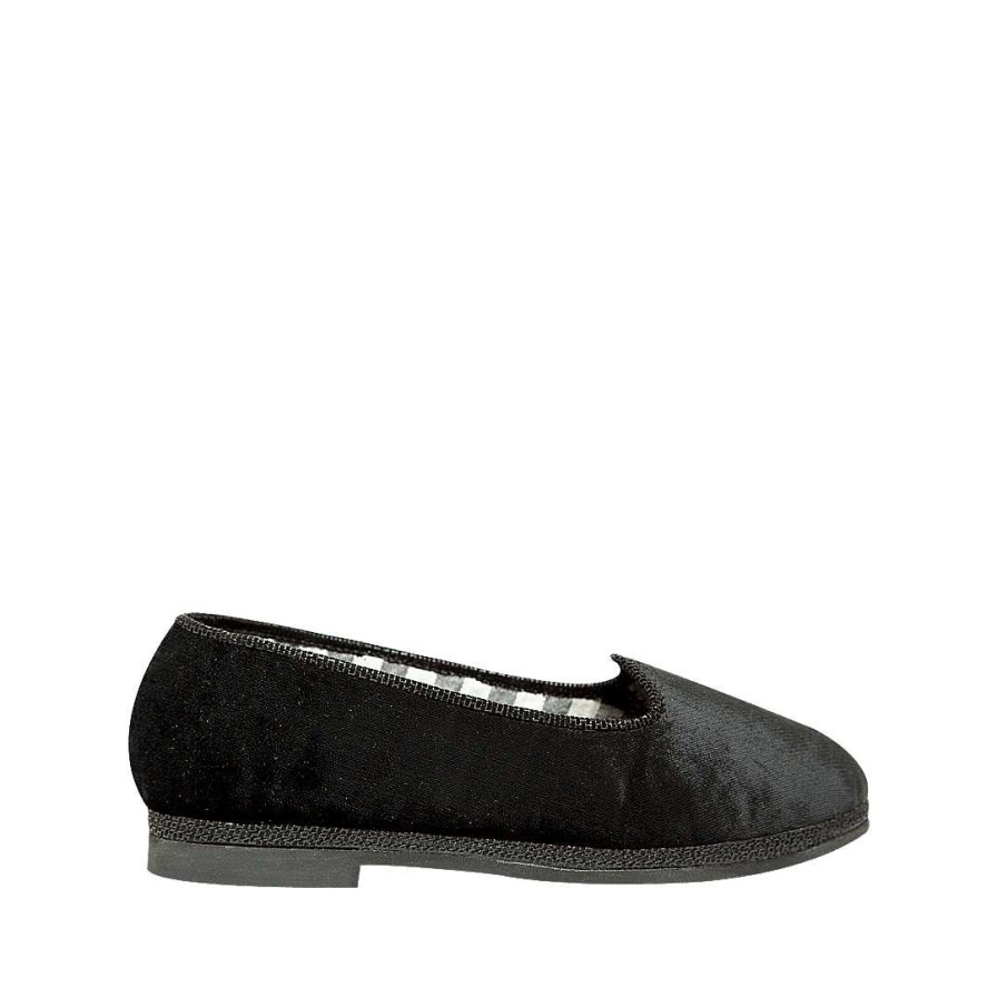 Shoes Bon-Bonite | Black Onyx Velvet Ballet Dancer