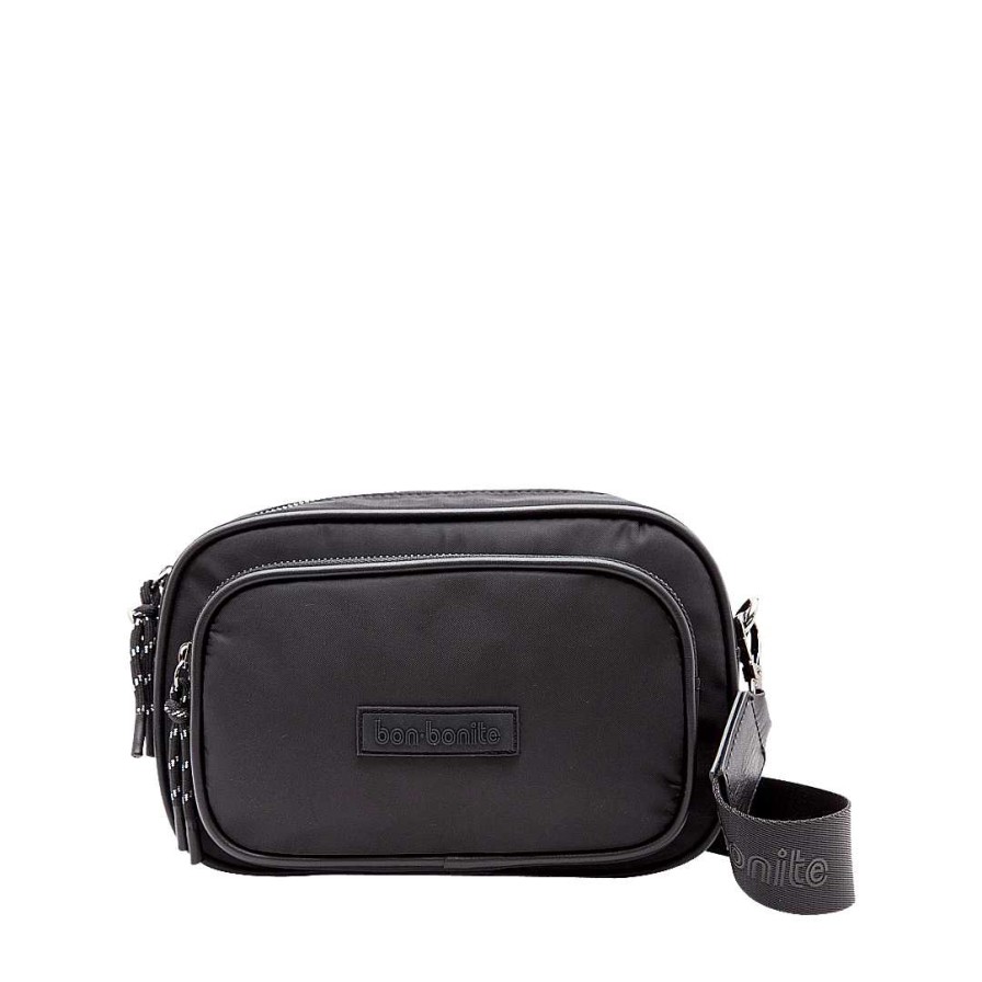 Handbags Bon-Bonite | Hands Free In Onyx Black Textile