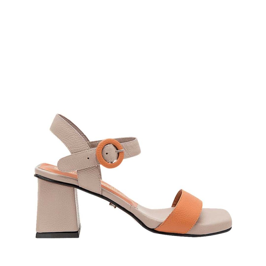 Shoes Bon-Bonite | Mocha Leather Heeled Sandal