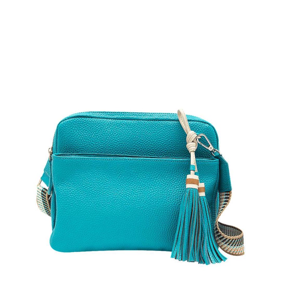 Handbags Bon-Bonite | Hands Free In Turquoise Leather