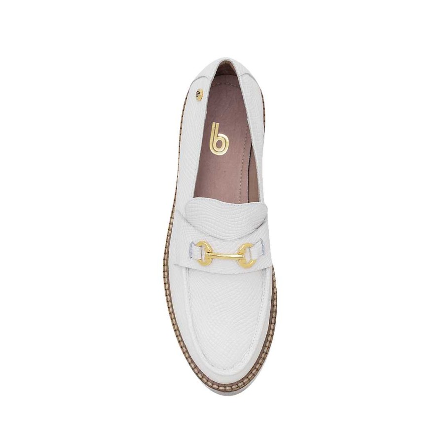 Shoes Bon-Bonite | Cream White Leather Loafers