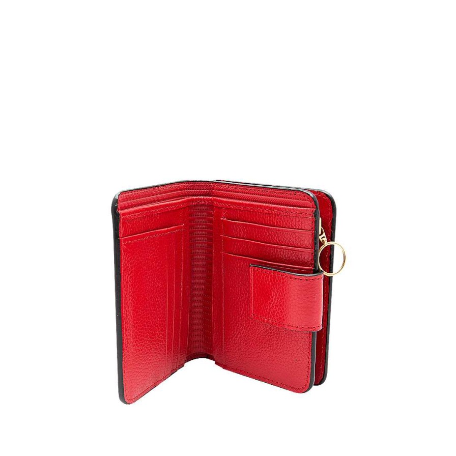 Accessories Bon-Bonite | Burning Red Leather Wallet