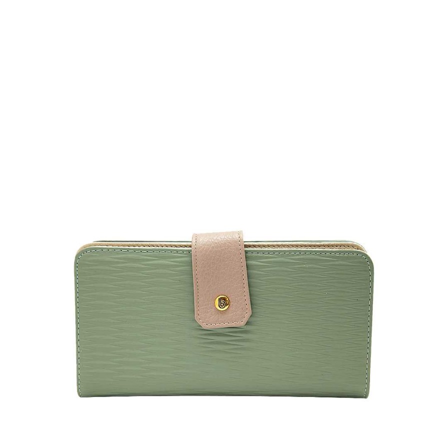 Accessories Bon-Bonite | Laurel Color Leather Wallet By Sand White And Mocha