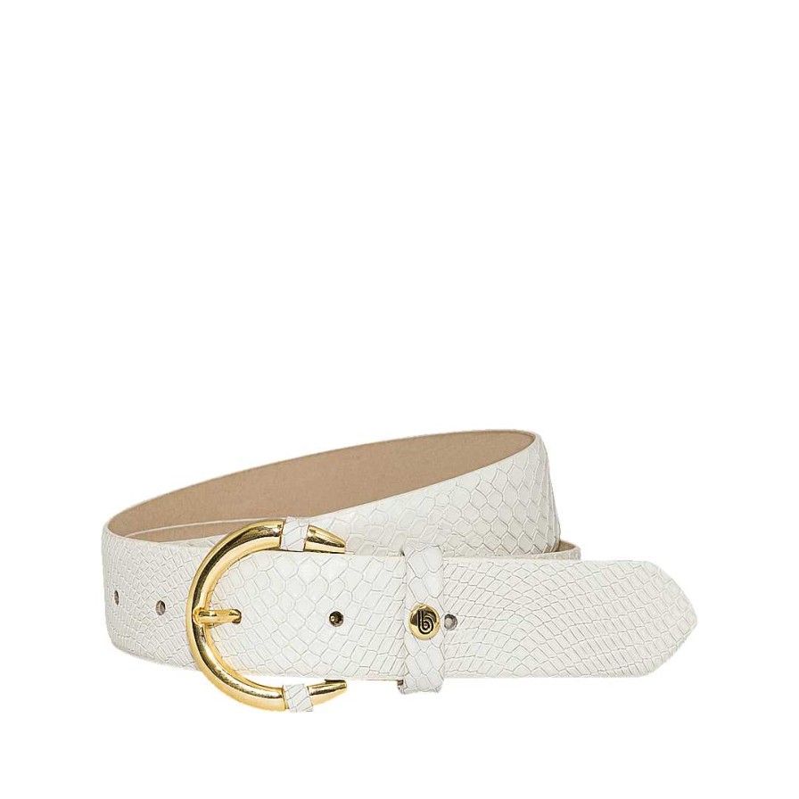 Belts Bon-Bonite | Talcum Color Leather Belt