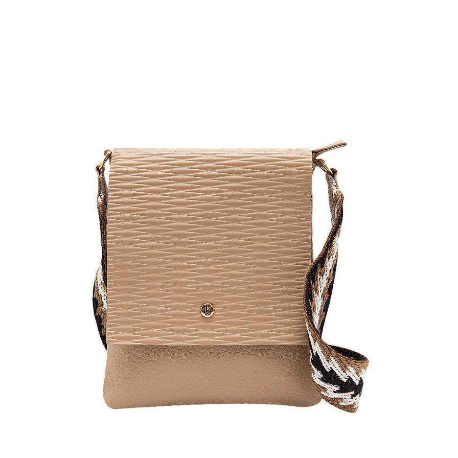 Handbags Bon-Bonite | Hands Free Cappuccino Color Leather