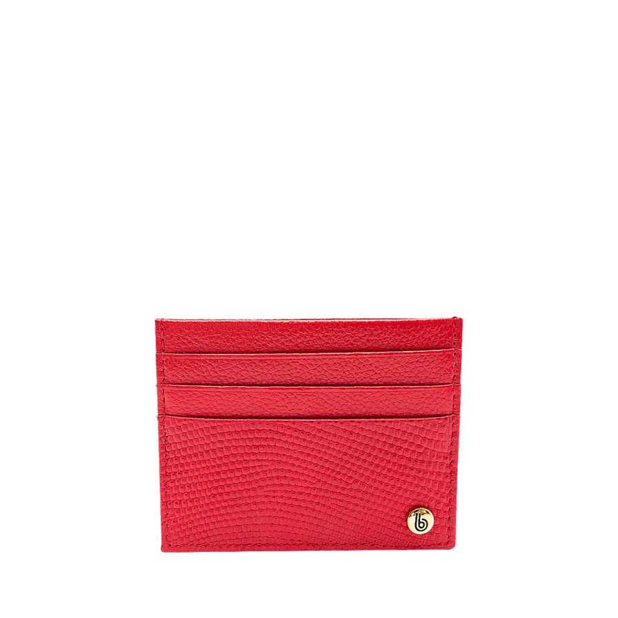 Accessories Bon-Bonite | Achiote Red Leather Card Holder