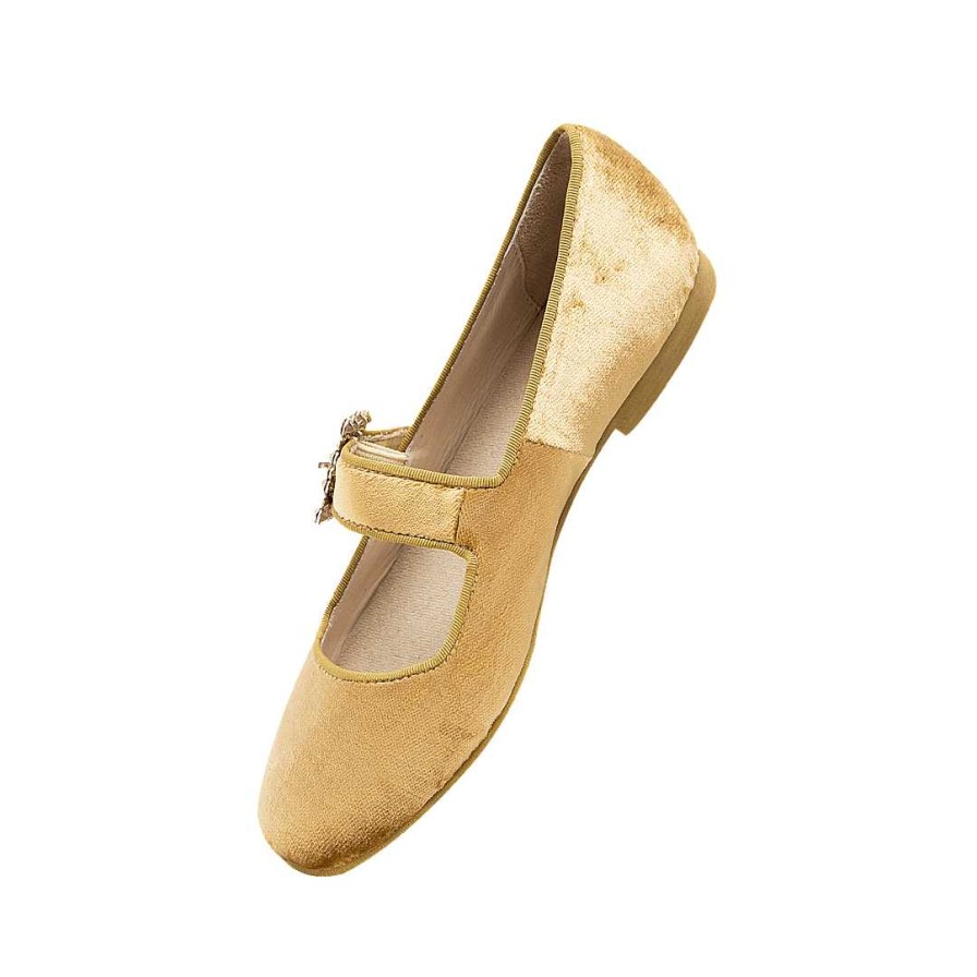 Shoes Bon-Bonite | Gold Velvet Ballet Dancer