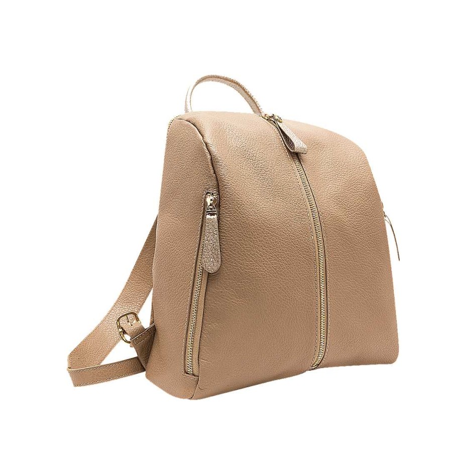 Handbags Bon-Bonite | Cappuccino Color Leather Backpack