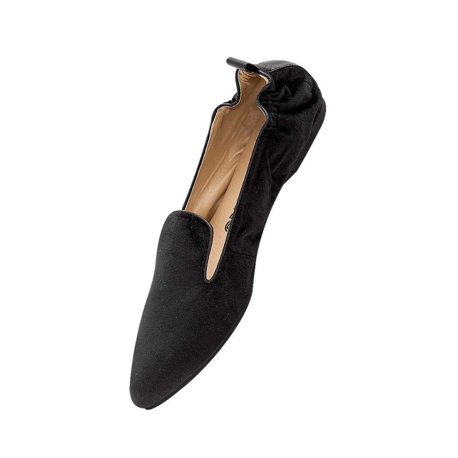 Shoes Bon-Bonite | Black Onyx Leather Ballet Dancer