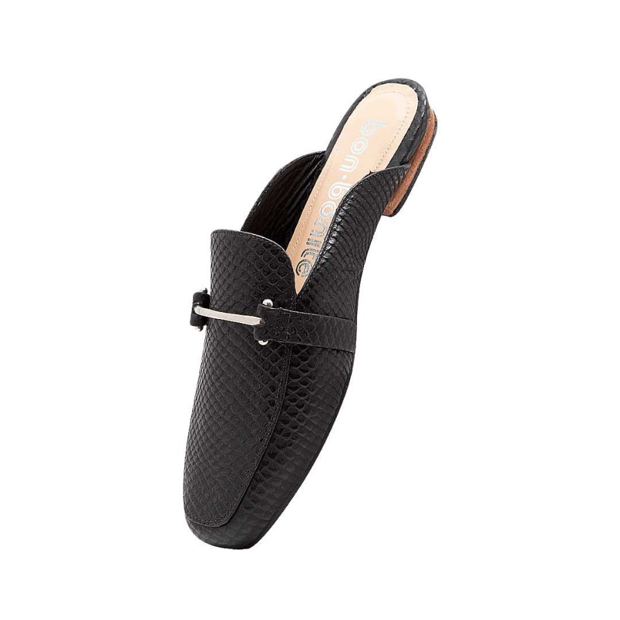 Shoes Bon-Bonite | Onyx Black Leather Clog